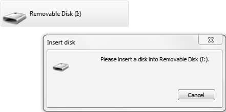 解決方法 リムーバブルディスクにディスクを挿入してください